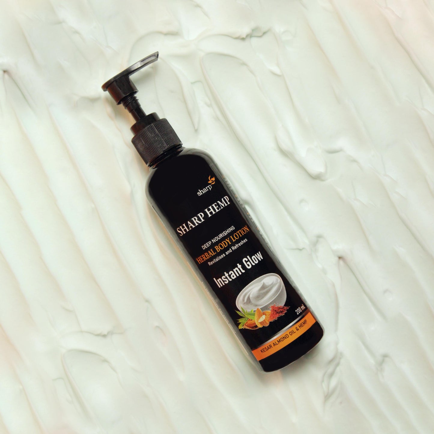 SHARP Hemp Herbal Body Lotion with Kesar Almond Oil (200ml) - View 3