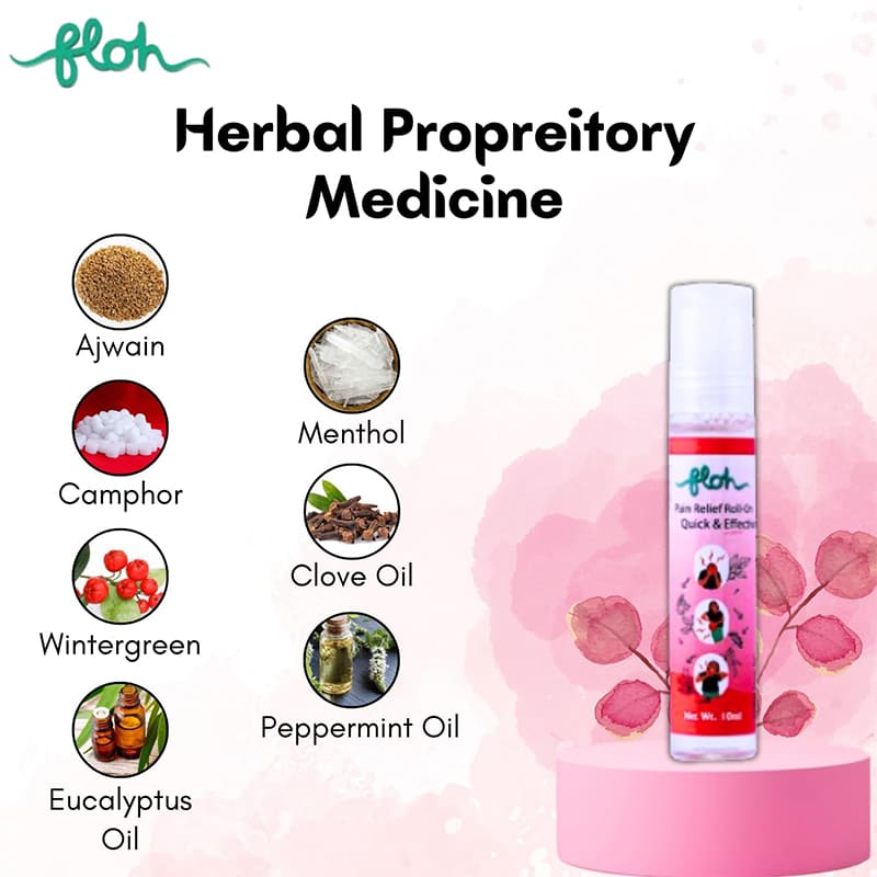 FLOH Pain Relief Roll-On (10ml) - View 2
