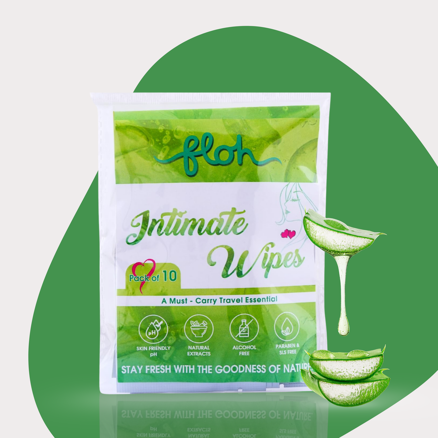 FLOH Intimate Wipes Combo — Aloe Vera + Lavender (Pack of 2)
