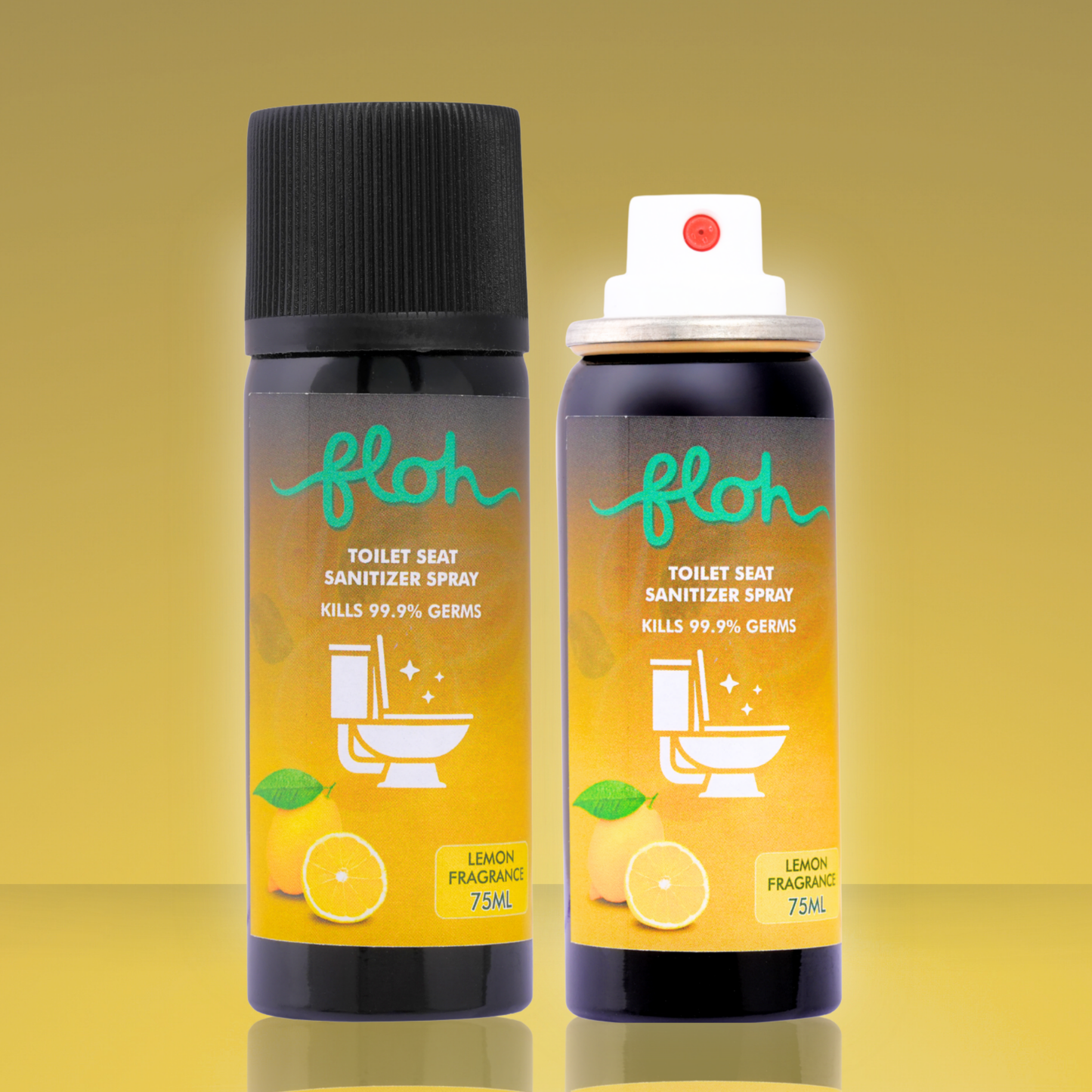 FLOH Toilet Seat Sanitizer Spray (Lavender) + Intimate Wipes (Lemon) Combo