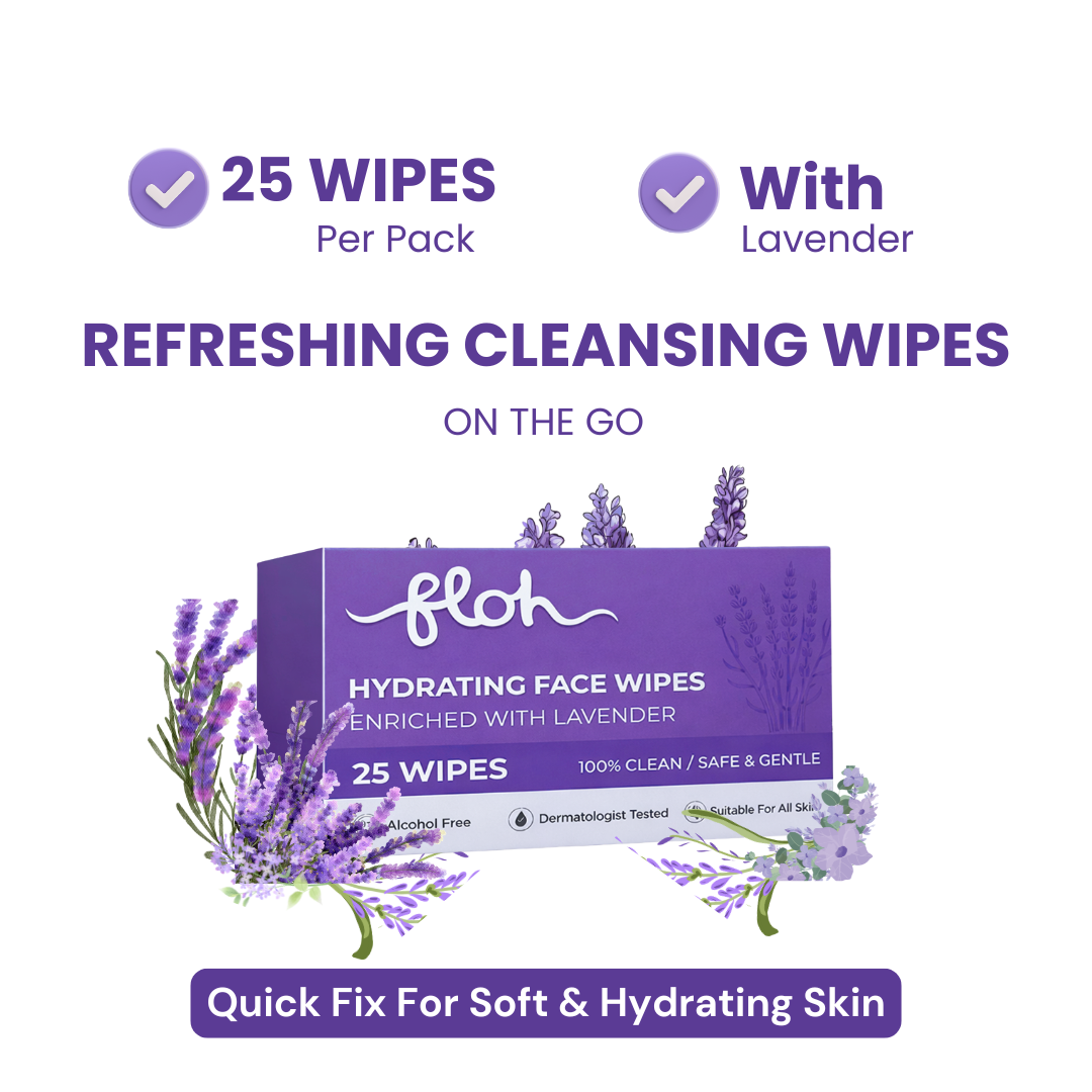 FLOH Hydrating Face Wipes — Lavender (25 Wipes)