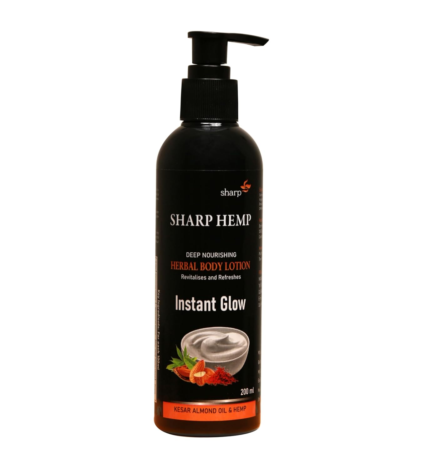 SHARP Hemp Herbal Body Lotion with Kesar Almond Oil (200ml)