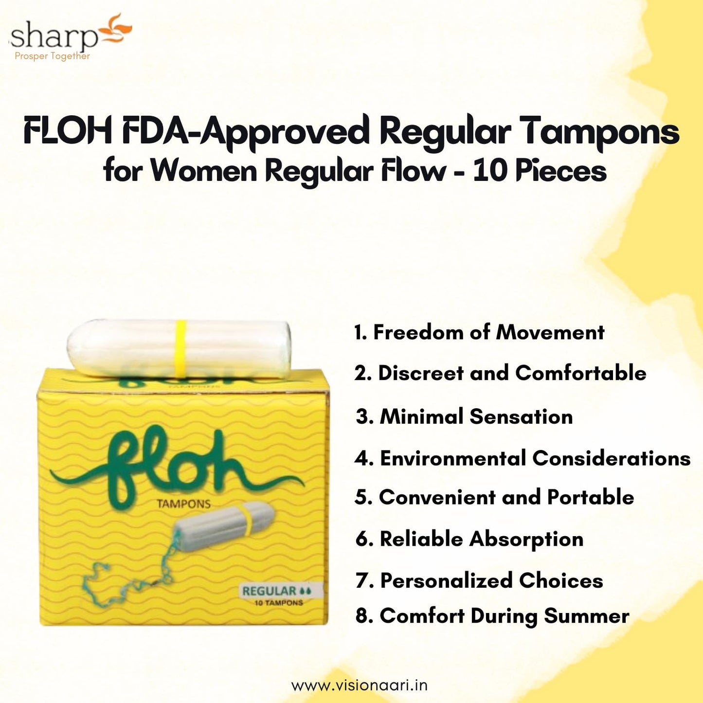 FLOH FDA Approved Regular Tampons For Women