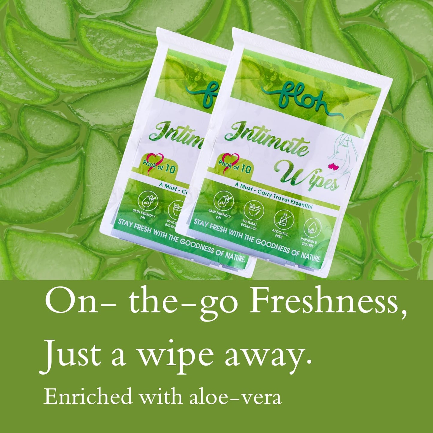 FLOH Intimate Wipes For Women — Aloe Vera