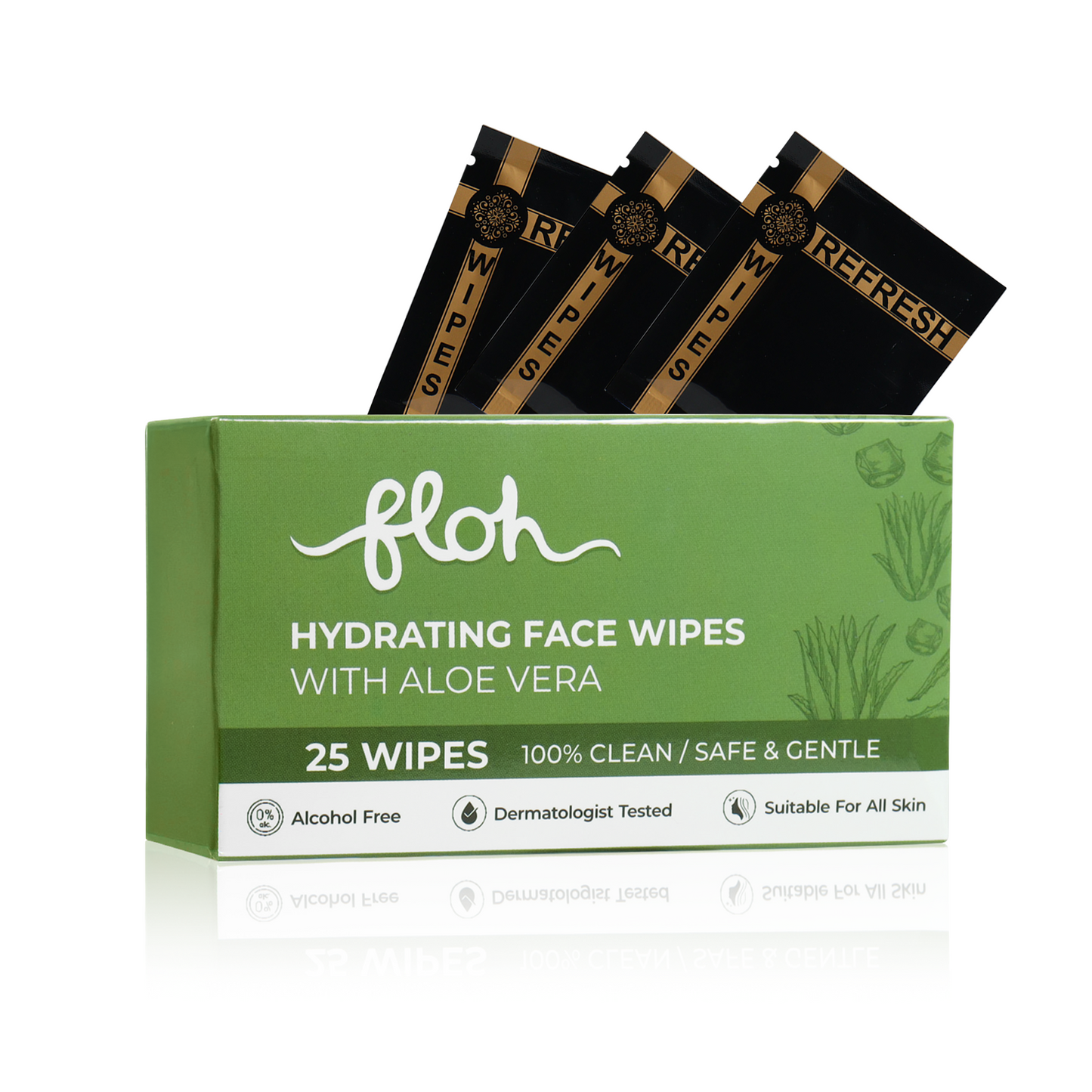 FLOH Hydrating Face Wipes — Aloe Vera (25 Wipes)