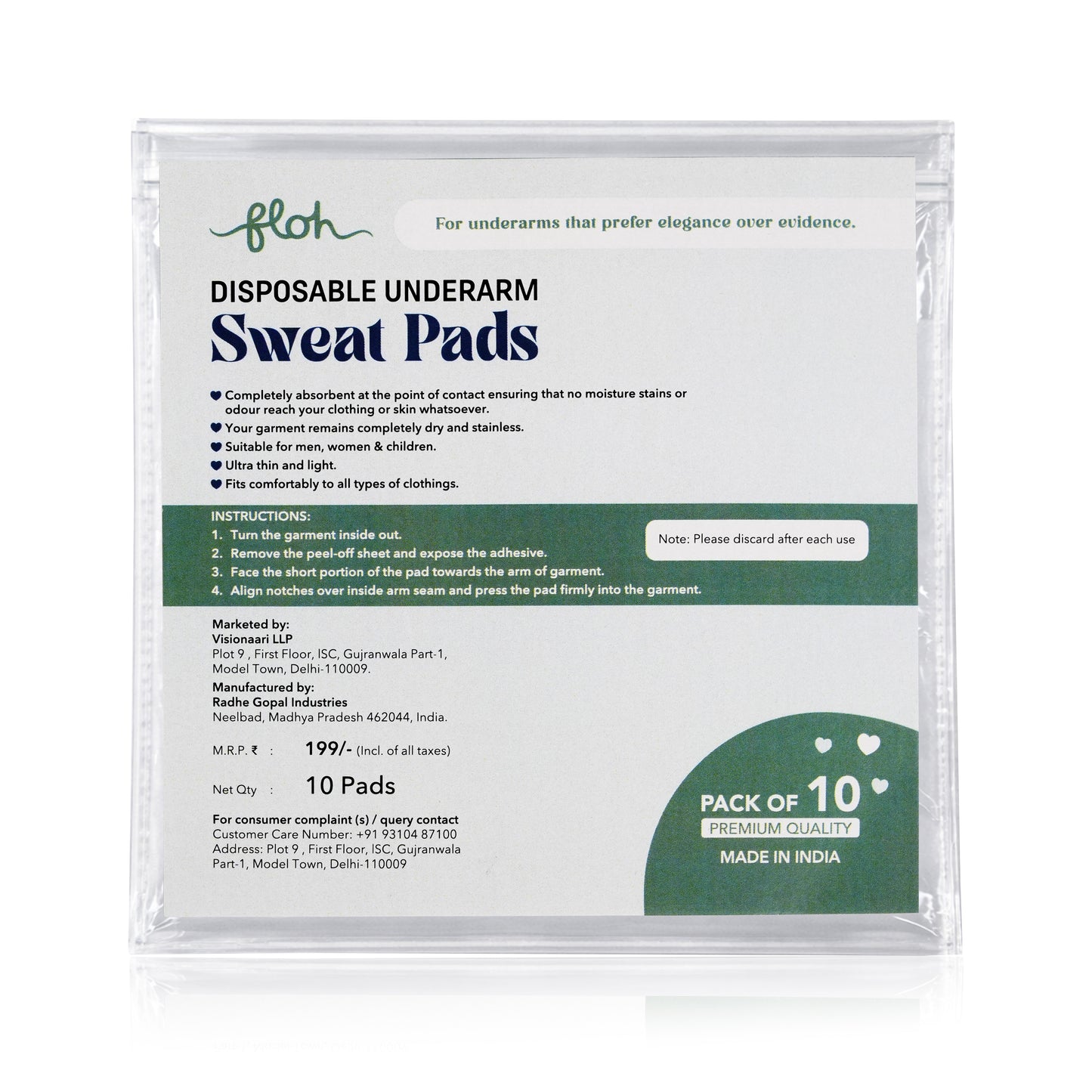 FLOH Disposable Underarm Sweat Pads