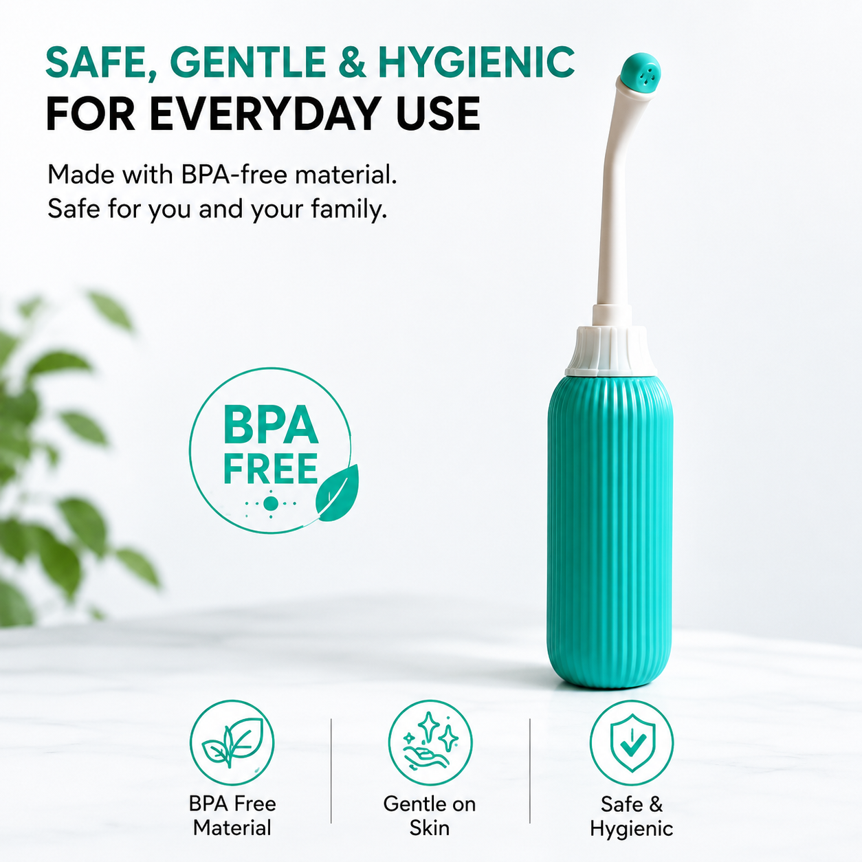 FLOH Portable Jet Spray for Personal Hygiene (500ml) | Travel Bidet Bottle for Toilet | Leak Proof Handheld Jet Spray