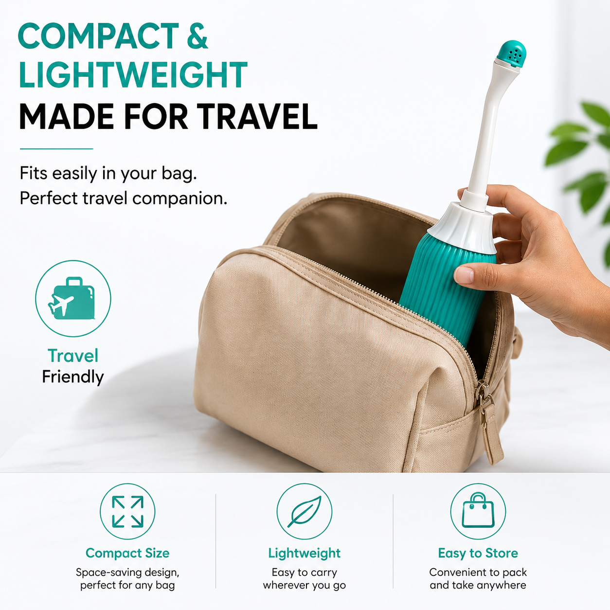 FLOH Portable Jet Spray for Personal Hygiene (500ml) | Travel Bidet Bottle for Toilet | Leak Proof Handheld Jet Spray