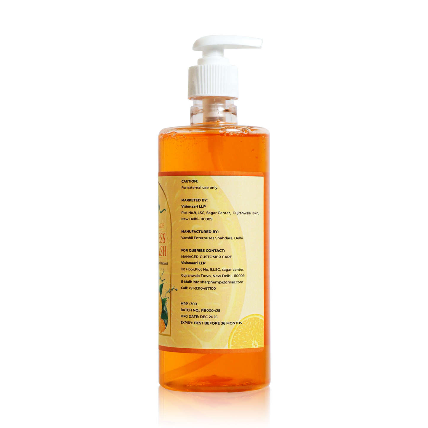 FLOH Burst of Orange Freshness Handwash (500ml)