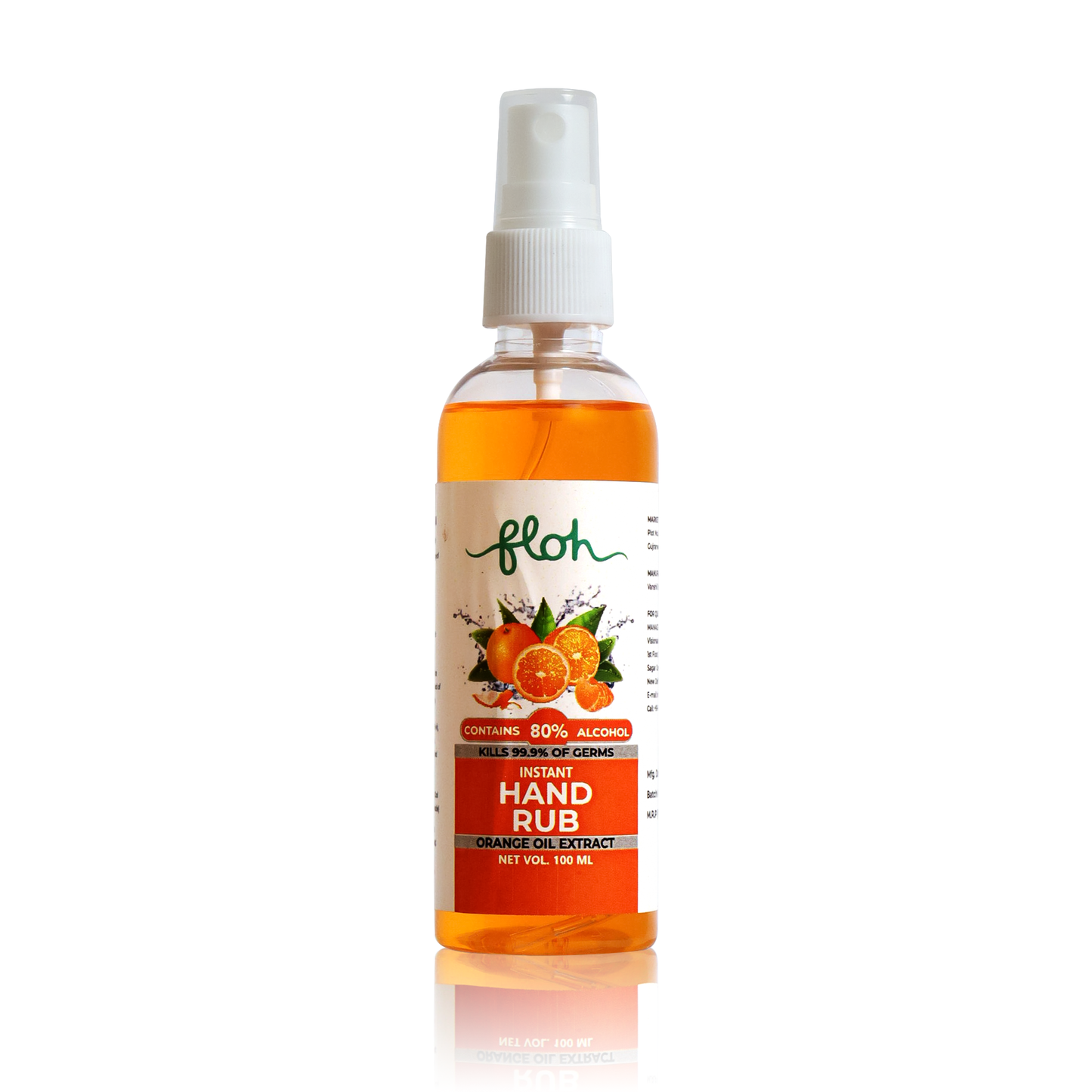 FLOH Instant Hand Sanitizer Spray — Orange (100ml)