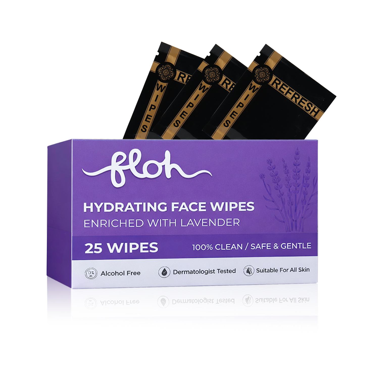 FLOH Hydrating Face Wipes — Lavender (25 Wipes)